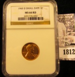 1812 . 1960 D Small Date Lincoln Cent NGC slabbed MS66 RD