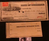 Lot 914 Pair of UNUSED BANK CHECK dating 1830 & 1900