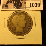 1039 . 1899 P U.S. Barber Half Dollar, VG.