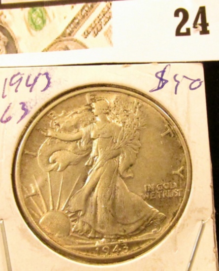 1943 P Walking Liberty Half Dollar.