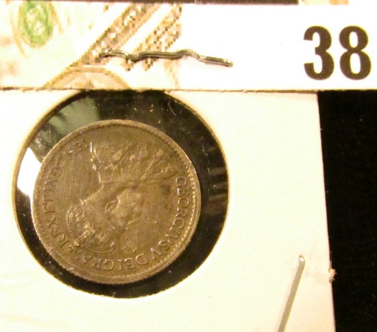 1918 Fine Canada Five-Cent Silver.
