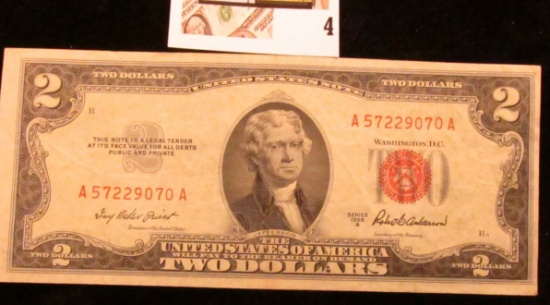 Series 1953A 'Red Seal' $2 United States Note.