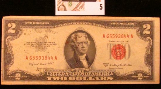 Series 1953B 'Red Seal' $2 United States Note.
