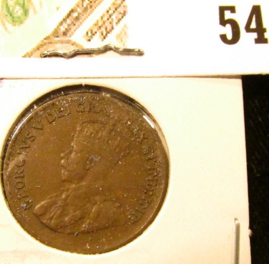 1927 Canada small Cent, AU.