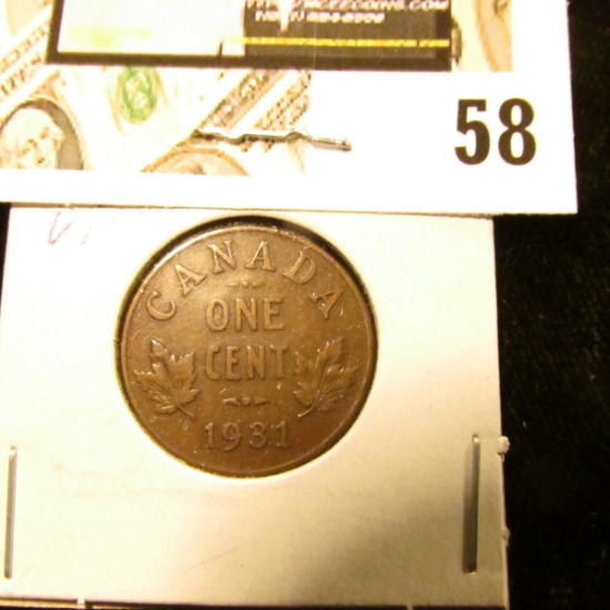 1931 Canada small Cent, VF.