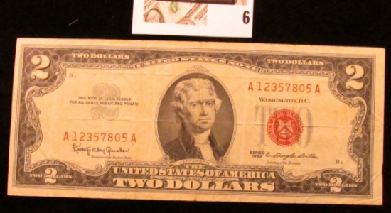 Series 1963 'Red Seal' $2 United States Note.
