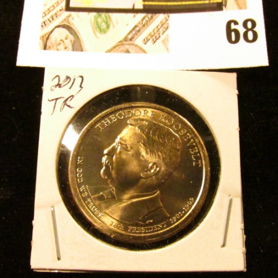 2013 P Gem Uncirculated Theodore Roosevelt Presidential Dollar Coin.