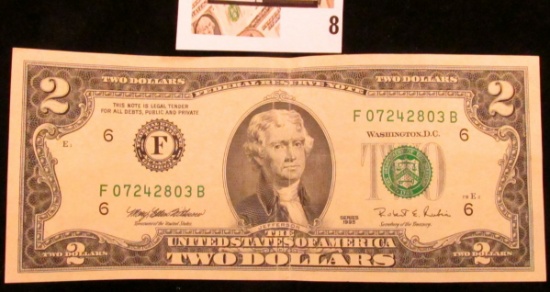 Series 1995 Uncirculated Two Dollar Federal Reserve Note.