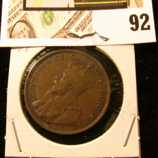 1918 Canada Large Cent, VG-Fine.