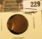 Dateless off-center, copper Lincoln Cent Mint error.
