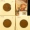 1942 Red-Brown BU, 1943 EF, & 1944 EF Canada Small Cents