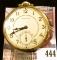 Hamilton 917 17 jewels pocket watch, estimated production date 1936. Starts but will not run, needs