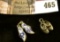 (2) pairs of silver Dutch wooden shoe charms, one with inlaid Delft style enamel. Definitely differe