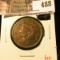 1838 Large Cent, F+, value $25