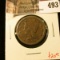 1844 Large Cent, G, value $20