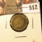 1864 CN Indian Head Cent, G+, value $20