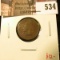 1886 type 2 Indian Head Cent, VG, value $12