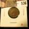 1888 Indian Head Cent, VF+, value $8