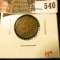 1892 Indian Head Cent, VF, value $8