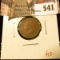 1894 Indian Head Cent, better date, F, value $15