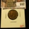 1900 Indian Head Cent, AU+, luster! value $25