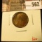 1909 VDB Lincoln Cent, AU+ toned, value $20