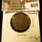 1866 2 Cent Piece, VF porous, ground recovery, VF value $30