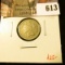 1865 3 Cent Nickel, F, value $25