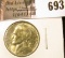 1943-D Jefferson Nickel, BU, MS63 value $12, MS65 value $20