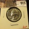 1955 Washington Quarter, BU, value $10