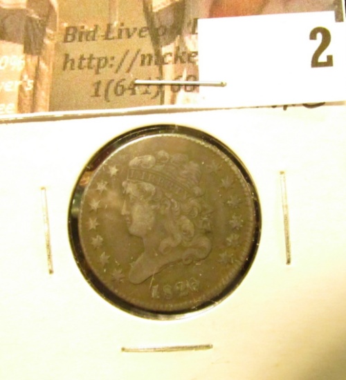 1826 U.S. Half Cent, Fine.