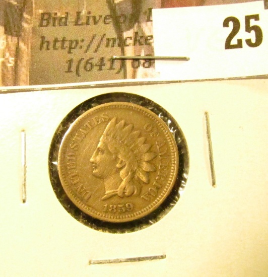 1859 U.S. Indian Cent, VG.