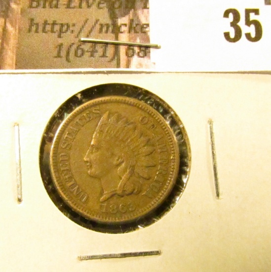 1863 U.S. Indian Head Cent, EF.