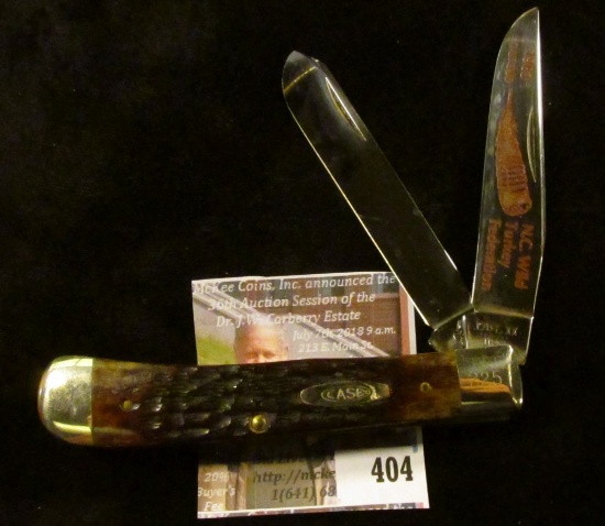 Case XX 1983 N.C. Wild Turkey Federation 2 blade commemorative knife, #225 of 300, decorated blade,