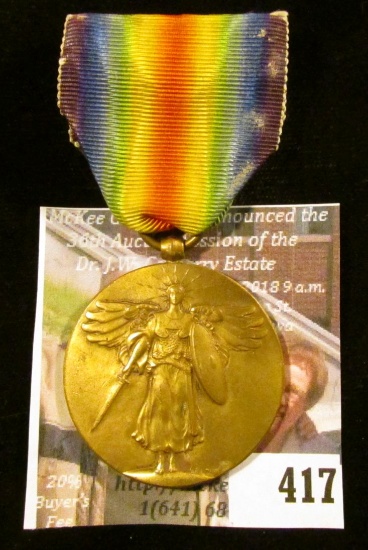 WWI era Victory Medal with ribbon – “The Great War for Civilization”