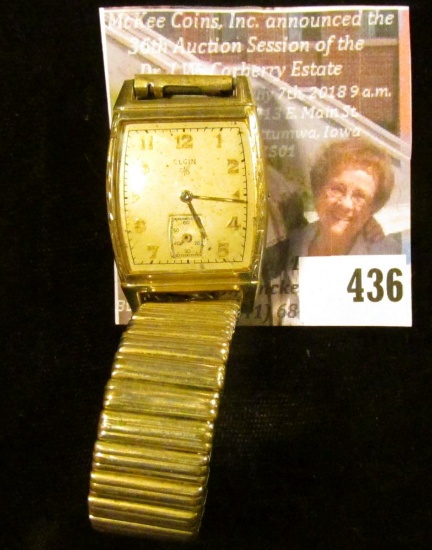 Elgin 554 15 jewels wristwatch, estimated production year 1951. Stem is gone, needs repairs, good fo