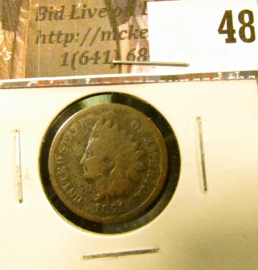 1871 U.S. Indian Head Cent, Good, pitting.