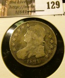 1831 Capped Bust Half Dollar, Fine.