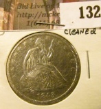 1843 O U.S. Seated Liberty Half Dollar, VG/Fine, cleaned.