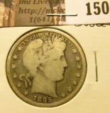 1895 P Barber Half Dollar, Good.