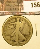 1916 P Walking Liberty Half Dollar, G-VG.