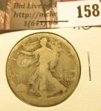 1916 D Walking Liberty Half Dollar, AG.