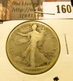 1916 S Walking Liberty Half Dollar, Good.