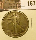 1918 P Walking Liberty Half Dollar, VF.