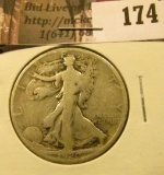 1920 S Walking Liberty Half Dollar, Good.