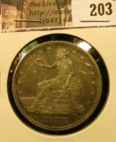 1873 P U.S. Trade Dollar, EF.