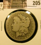 1878 CC Morgan Silver Dollar, AG-G.