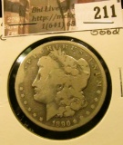 1890 CC Morgan Silver Dollar, Good.