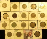 1913P & D Type One, 16P, D, 17P, S, 20P, 21P, 23P, 24P, 25P, 26P, 27P, D, 28P, D, S, & 36S carded Bu