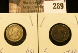 1911 & 1912 Canada Five Cent Silvers.